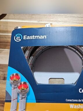 Eastman Stainless Steel Braided Washer Hose - Silver Hot And Cold